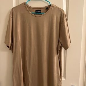 Cuts Clothing Elongated Hem AO T-Shirt, Size XXL, in Coast (Tan)